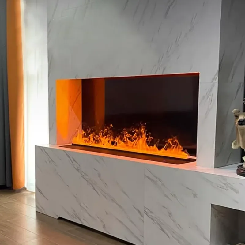 For North American Remote Control Color Changing LED 1000MM Villas Designer High-end Water Steam Fireplace