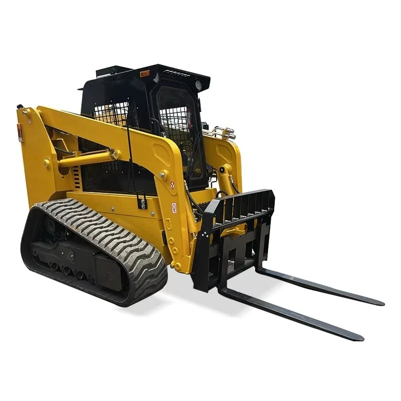 High Strength Chassis Skid Steer Loader Multiple Attachments Optional For Warehouse Loading And Unloading Works