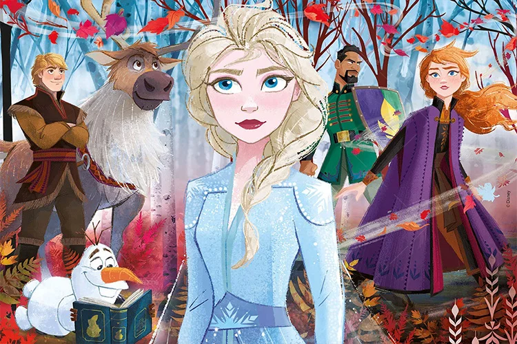 Frozen Elsa Anna Olaf Prince Hand Painting Disney Puzzles 300 500 1000Pcs Paper Jigsaw For Girls Kids Teens Friend Gifts Toys