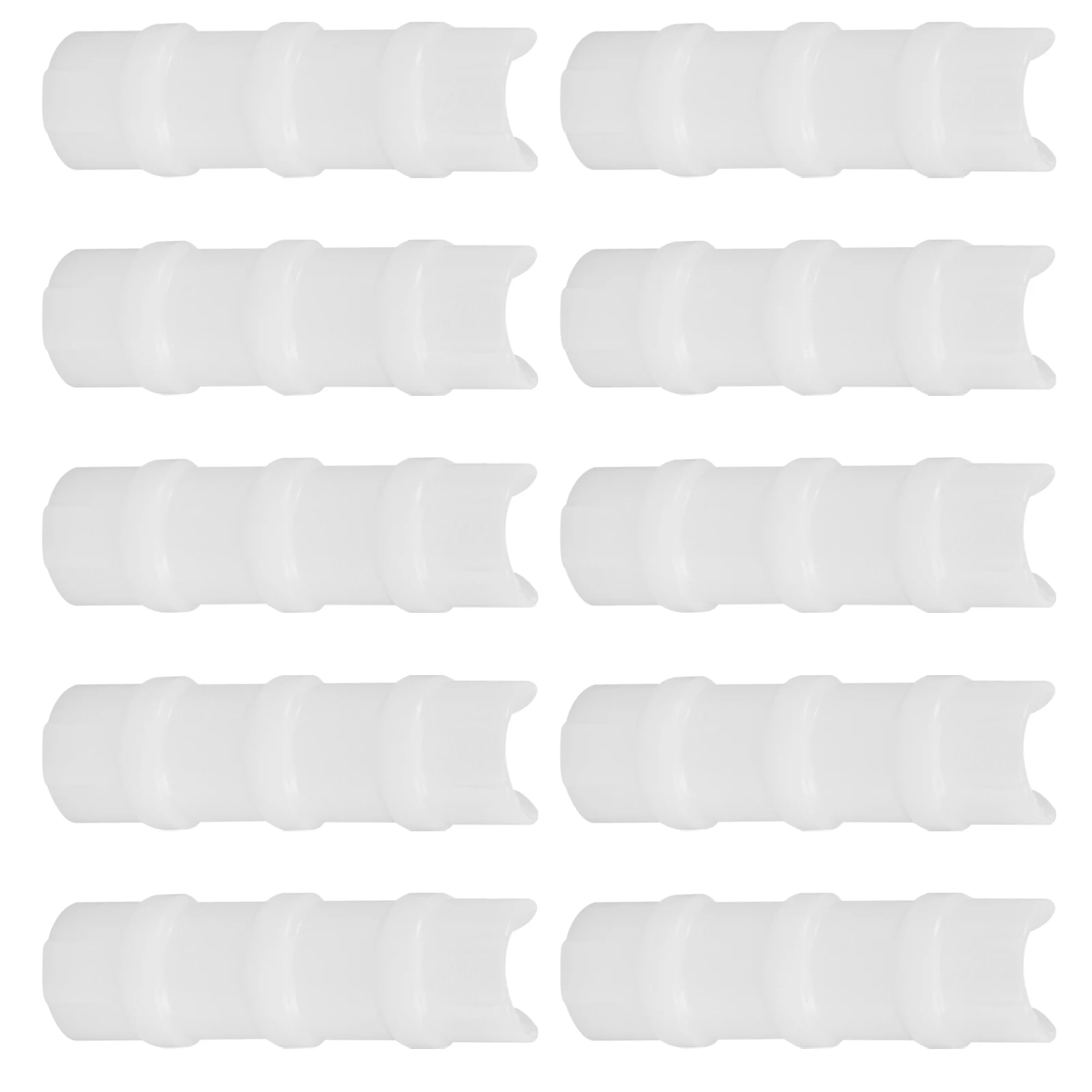 

10 pcs Abs Snap-In Buckle Greenhouse Accessories Fixing Film Shade Net Joint For 21-23Mm Pipe Garden Shelter White