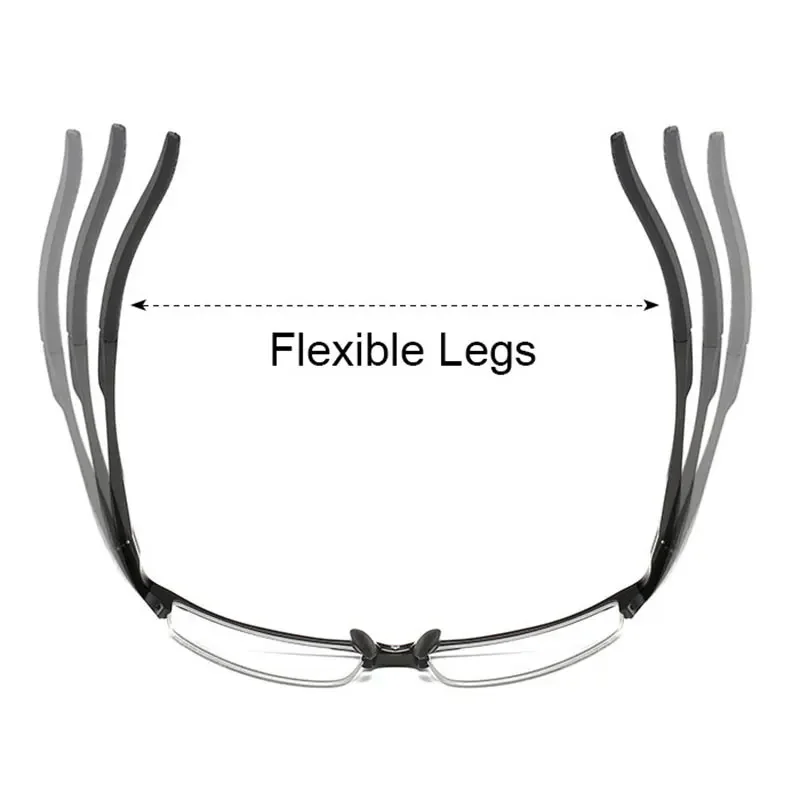 8177 Optical Eyeglasses Frame for Men Eyewear Prescription Glasses Half Rim Man Spectacles Alloy Frame Eyeglasses