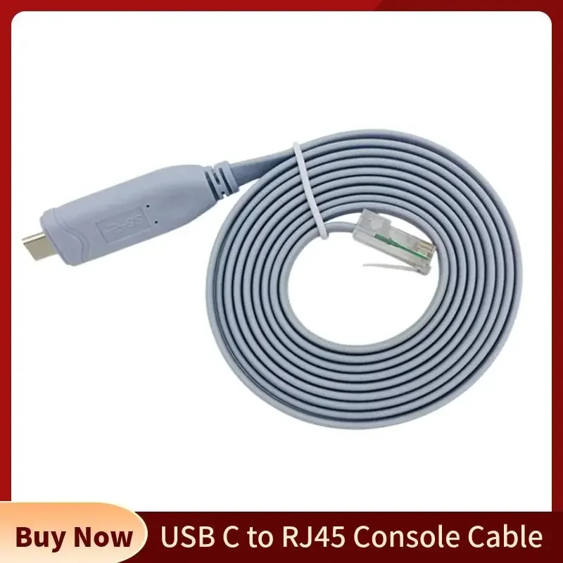 FIDI USB C to RJ45 Console Cable RS232 Serial Adapter for Router RJ 45 8P8C Converter USB-C Switch Cisco Control Cables 1.8M 3M