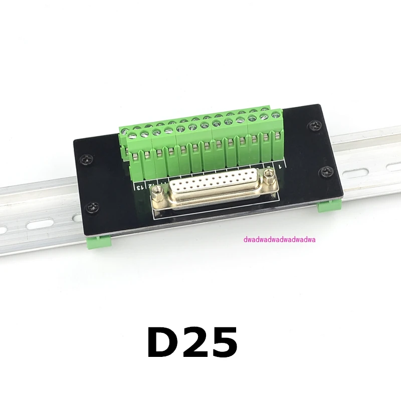 

DB25 D Sub 25-контактные разъемы «папа/гнездо» Клеммная колодка Адаптер коммутационной платы DIN Rai Релейная клемма передачи данных