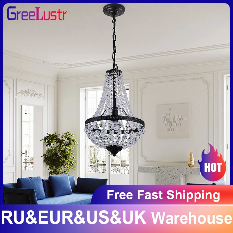 

Crystal Modern Led Pendant Lights For Living Room Dining Ceiling Chandelier Luxury Lusters Stainless Steel Home Lighting Fixture