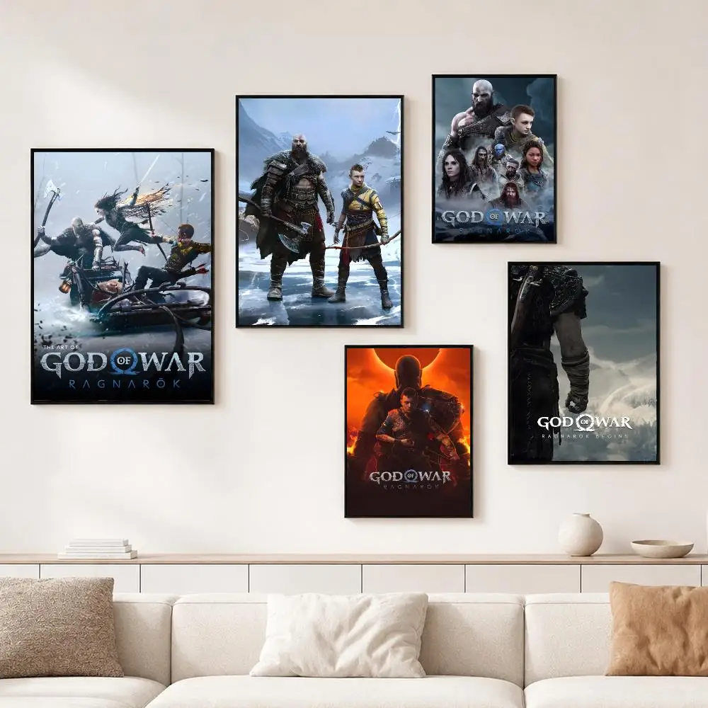 G-God Of War Ragnarok Game Poster Wall Art Print Art Suitable For Living Room Bedroom Bar Parlor Home Decor Gift