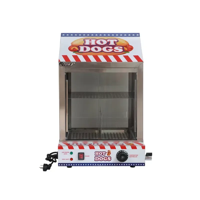 Electric Hot Dog Steamer Commercial Bun Warmer Display Case Bread Heating Machine for Sausage Roll Shop Equipment Factory