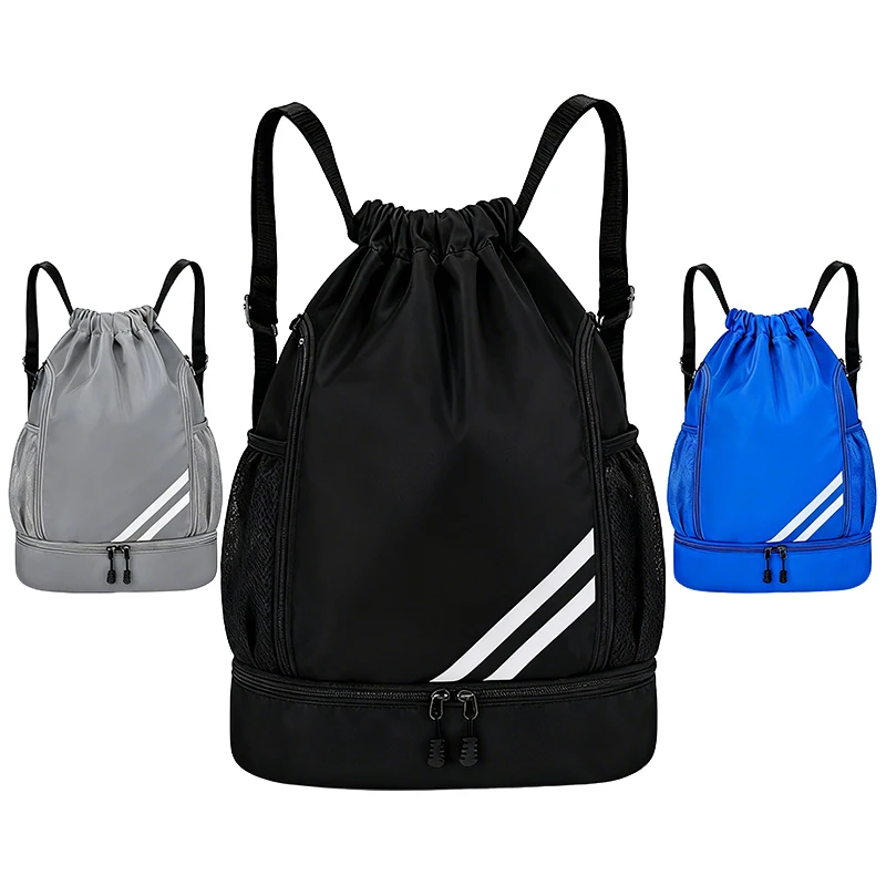 حقيبة ظهر رياضية ذات سعة كبيرة للجري والمشي لمسافات طويلة وكرة السلة وكرة القدم حقيبة سباحة منفصلة جافة ورطبة حقيبة ظهر للتدريب على اللياقة البدنية في صالة الألعاب الرياضية #1