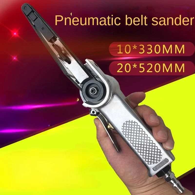 

Pneumatic sanding belt machine10 * 330MM 520 * 20small handheld sanding belt machine Pneumatic sanding machine Ring belt machine