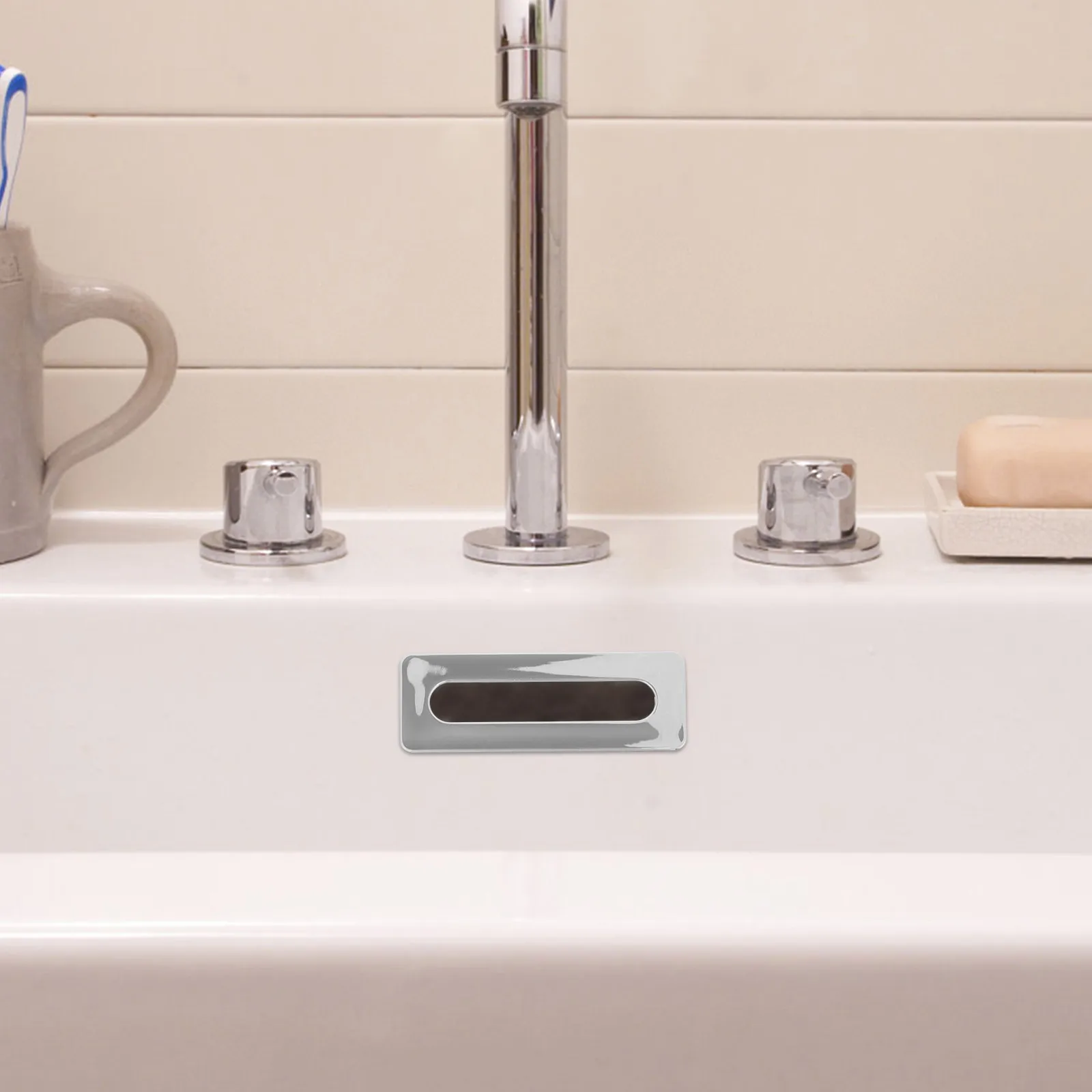 

5pcs Sink Overflow Cover Basin Hole Ring Tub Drain Bathroom Copper Plastic Trim Decorative Cap Replacement Accessories