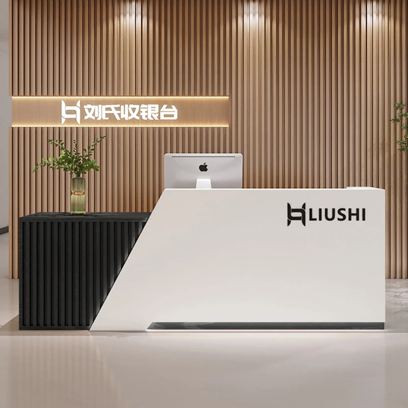 

Для скандинавской современной стойки регистрации, элегантный декор, простая роскошная барная стойка, уникальный дизайн, офисная мебель Escritorios De Oficina