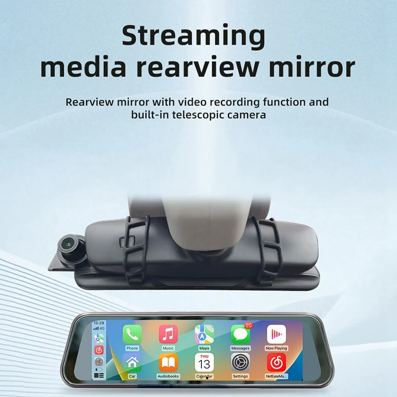 毎日 9.36 インチタッチスクリーンワイヤレス Carplay カーストリームメディアダッシュカム DVR バックミラーダッシュカメラレコーダーナイトビジョン