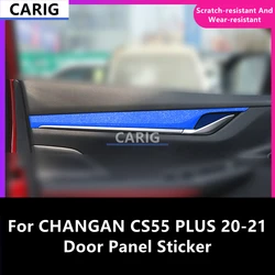 For CHANGAN CS55 PLUS 20-21 Door Panel Sticker Carbon Fiber Pattern Protective Film Interior Modification Accessories