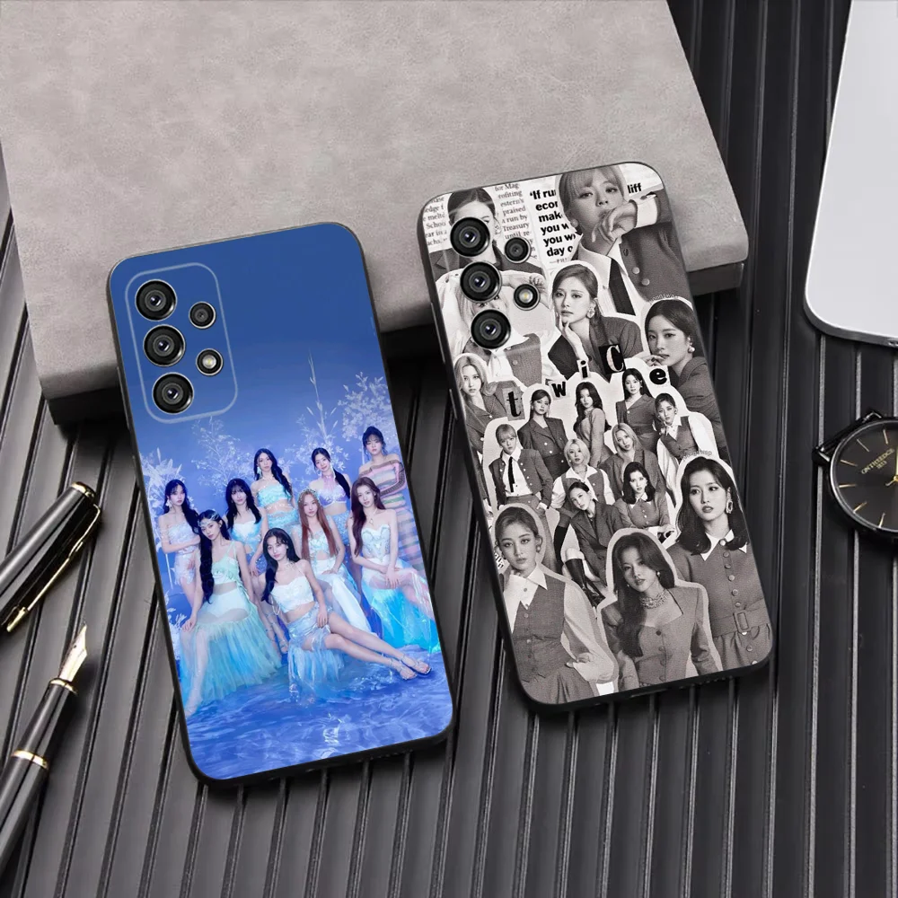 KPOP T-TWICE-S Phone Case For Samsung Galaxy A13,A21s,A22,A31,A32,A52,A53,A71,A80,A91 Soft Black Shell