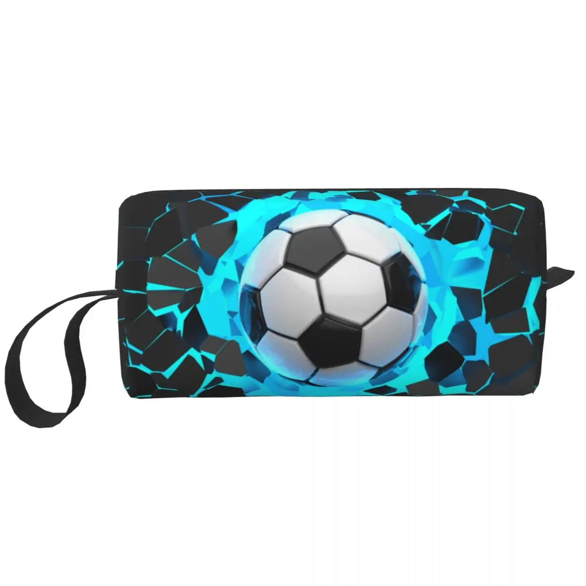 Bolsa de cosméticos para balones de fútbol, bolsas de maquillaje para mujer, bolsa de aseo deportiva de viaje impermeable, bolsa organizadora