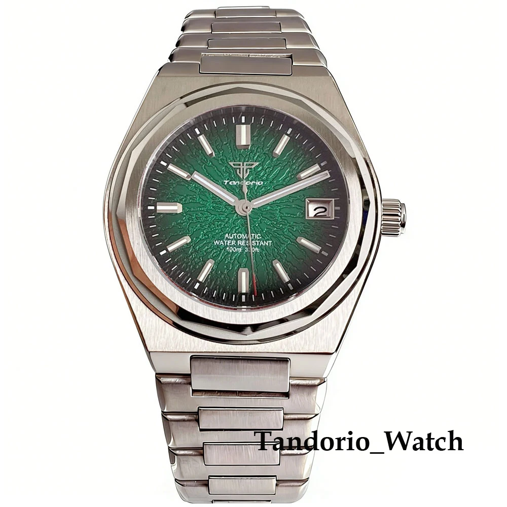 Tandorio New Sapphire Glass 10ATM Japan NH35 Diver Men's Automatic Mechanical Watch Blue/Green/Red Dress Luminous Wristwatch