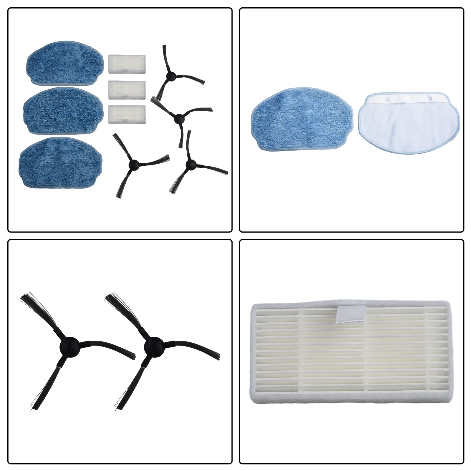 청소 걸레 천 진공 청소기 로봇 진공 청소기, Cecotec 4 * 사이드 브러시 999 클리너, 3 * 필터