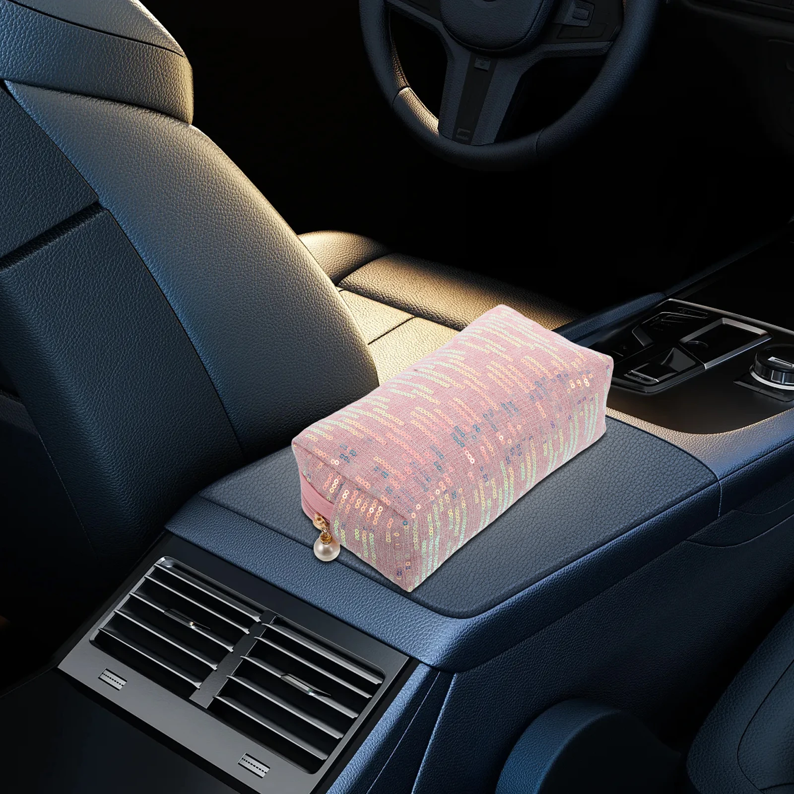 

Adorable Car Organizer Large Capacity Makeup For Women Cute Travel Toiletry Pouch Durable Polyester Vanity Case