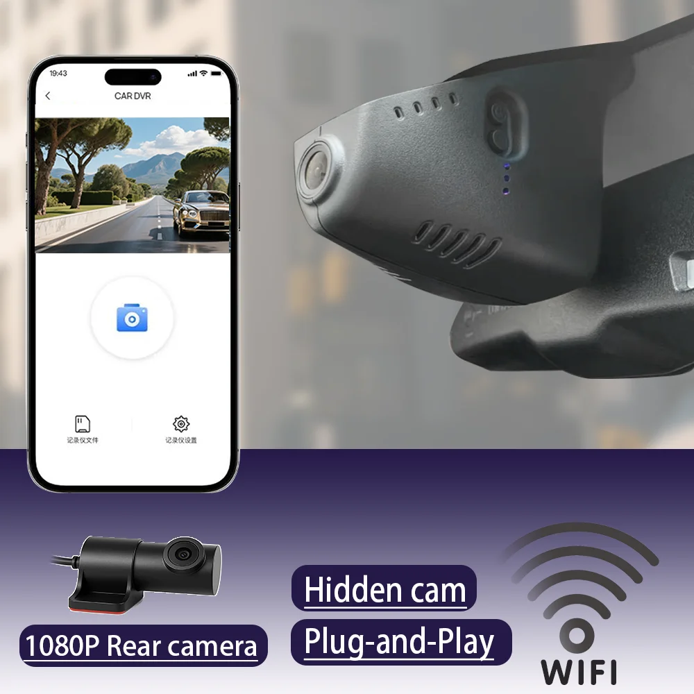 

4K HD WIFi Car DVR Video Recorder Dash Cam For Honda SPIRIOR 2017 to 2019 2160P Plug and Play APP Control
