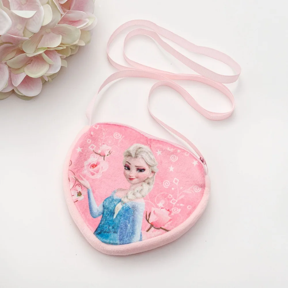 Disney Frozen Shoulder Bag Coin Purse Action Figure Toy Snow White Mermaid Cute Crossbody Bags Backpack Kids Girls Birthday Gift