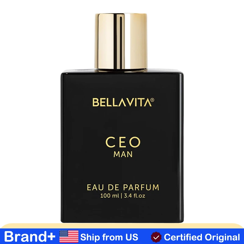 Perfume Masculino de Lujo BellaVita CEO (3.38 Fl.oz) | Colonia Portátil de Larga Duración con Fragancia de Limón, Lavanda, Tonka, Vetiver y Musgo
