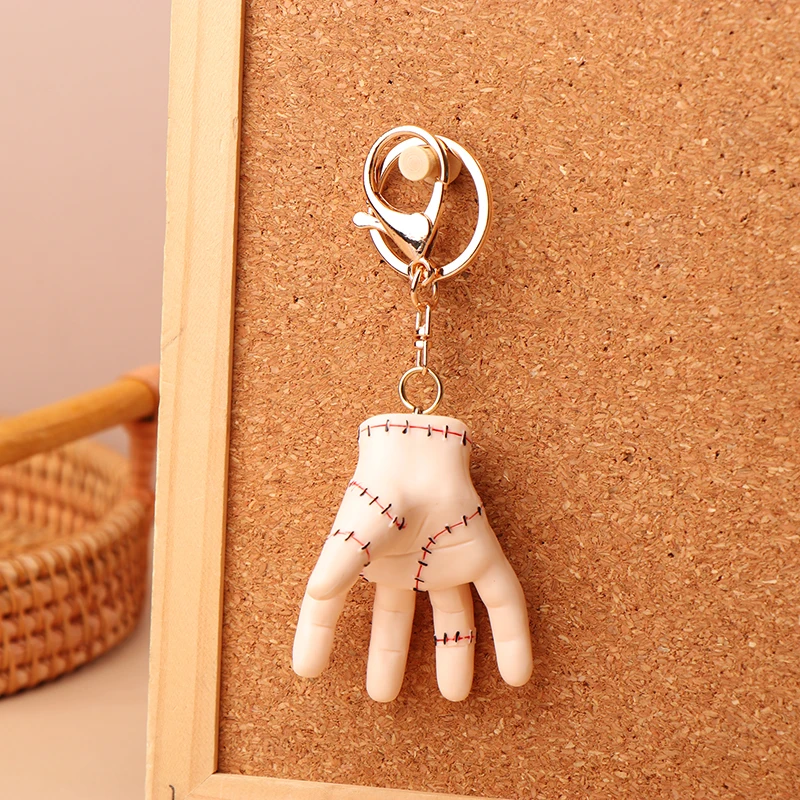 Severed Hand Horror Pendant Soft Hand Keychain Simulation Hand Keyring Backpack Pendant Car Key Holder Christmas Decoration Gift image 4