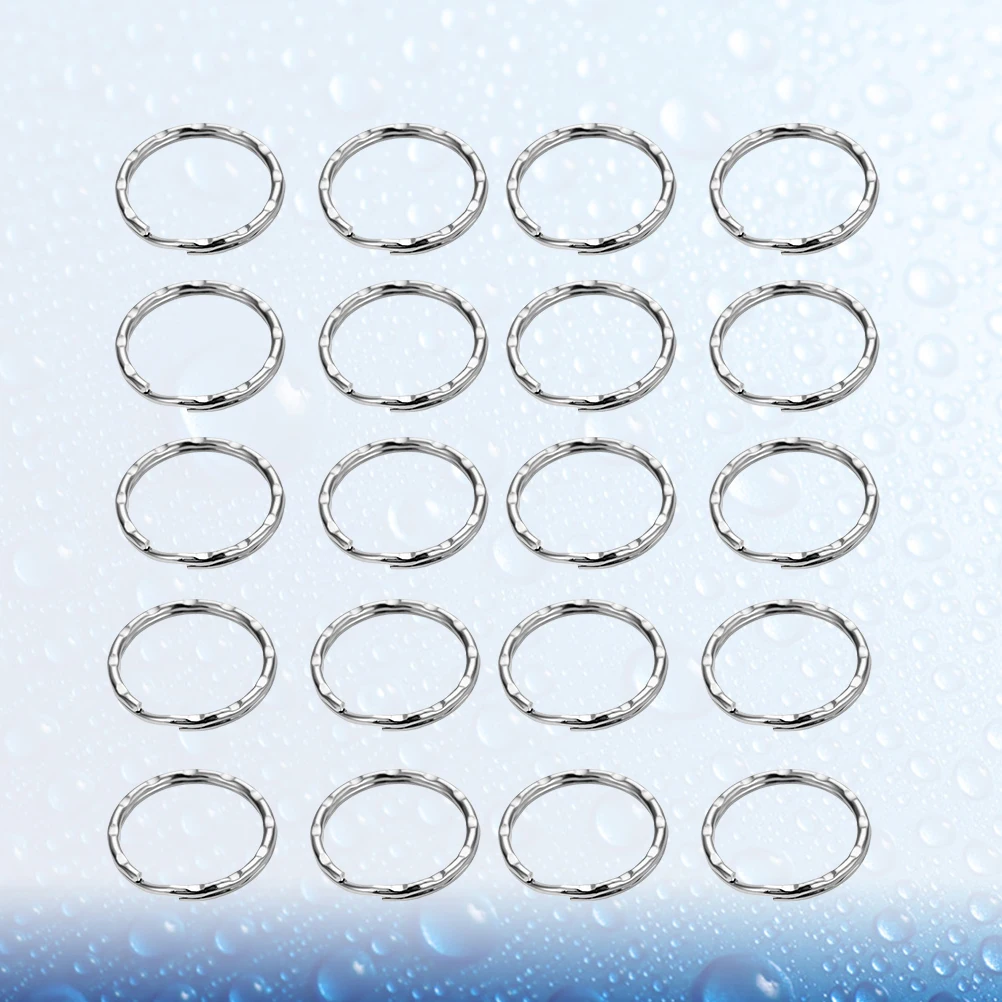 

200pcs Metal Rings Split Keychain Flat Durable Anti-Rust Split Key Ring Bulk Diy Craft Accessories Key Holders 1.8X28Mm