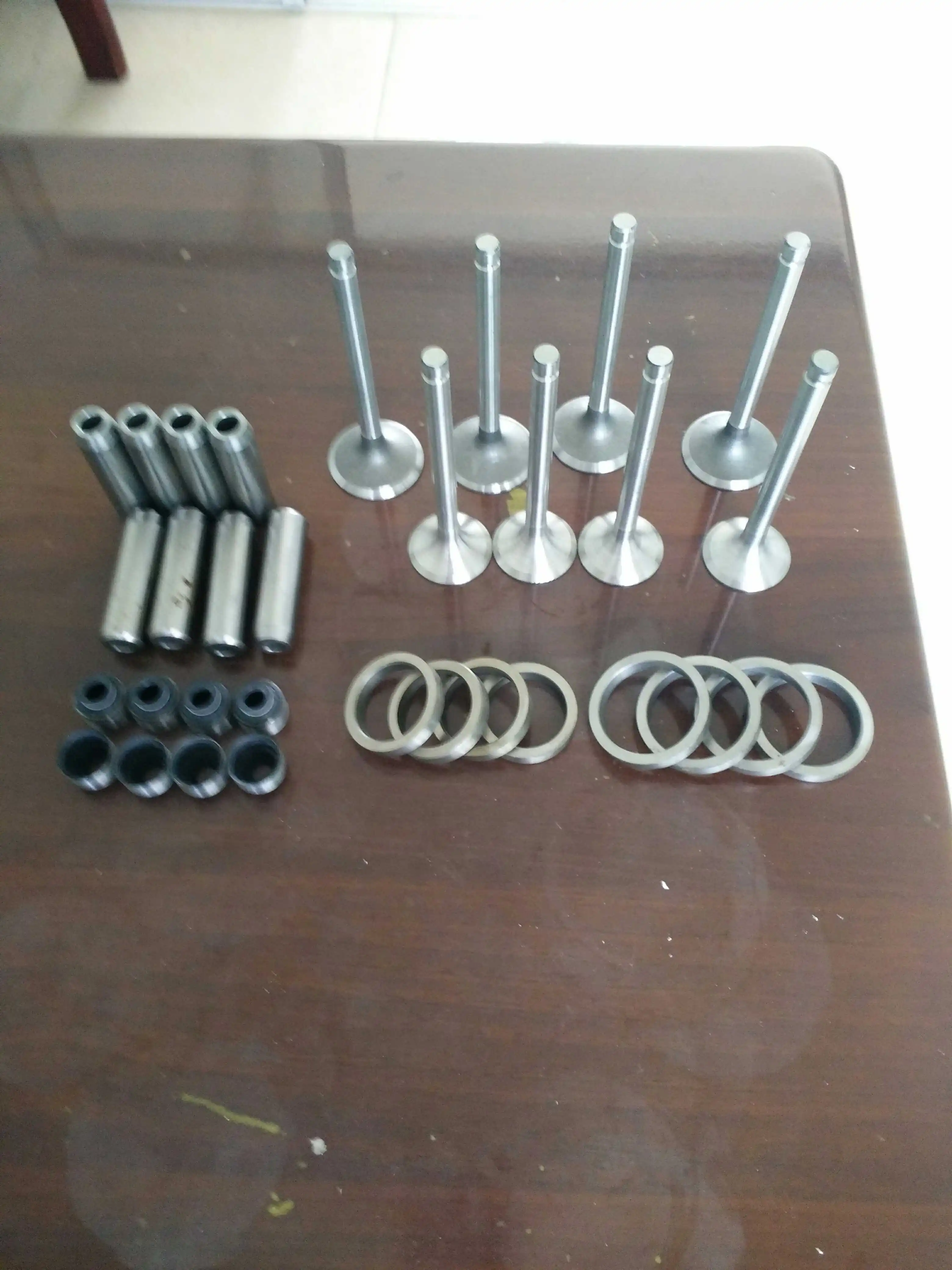 1 set of inlet and exhaust value,valve seat,valve guide,valve oil seals for K4100D K4100ZD K4102D K4102ZD diesel engine parts