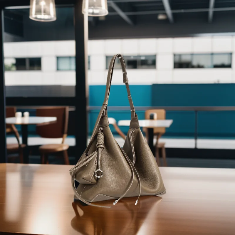 

Gorfia new small and simple large capacity commuter crossbody bag genuine leather high-end feel fashion underarm bag backpack