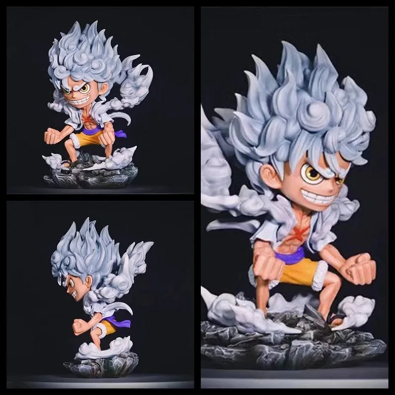 

ONE piece Nika Form Gear 5 Luffy Sun God Q version Straw hat boy Figure Toys Collect Decoration Anime Peripheral Birthday Gifts