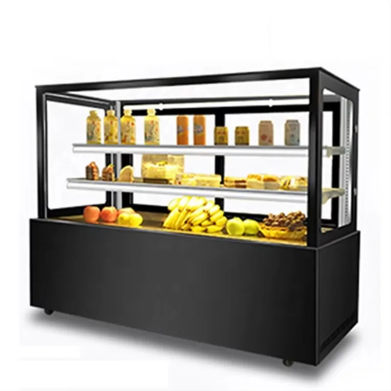 Double Layer Showcase Fridge Cake Refrigerator Fridge  Bakery Display Cabinet Cake Showcase Customized