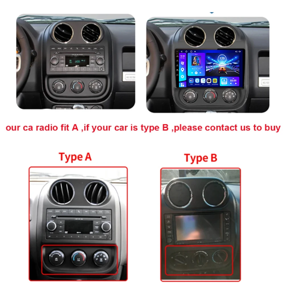 EKIY Android 10 Car Multimedia For JEEP Compass Patriot 2010 2012 2013 2014 2015 2016 Radio DVD Player Navigation GPS 2 din