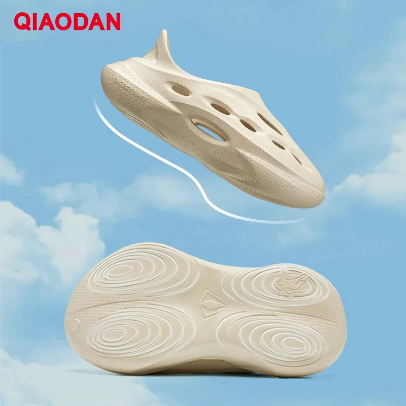 

Мужская обувь QIAODAN DuYa без шнуровки Cave, спортивная пляжная обувь 2025 года, противоскользящие дышащие мягкие сандалии, морские тапочки для плавания XM25241002