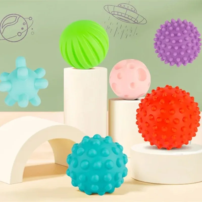 아기 물놀이 목욕 장난감 세트 질감 있는 감각 발달 공 마사지 교육용 장난감 유아 목욕 놀이용 실용 용품