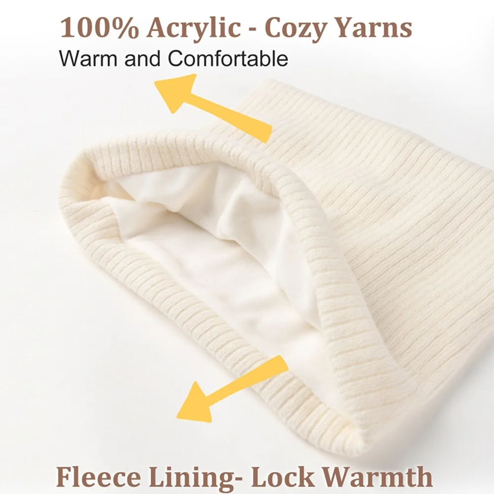 FURTALK المرأة الشتاء قبعة وشاح قفازات مجموعة متماسكة قبعة سميكة قفازات شاشة اللمس الرقبة أدفأ للرجال النساء