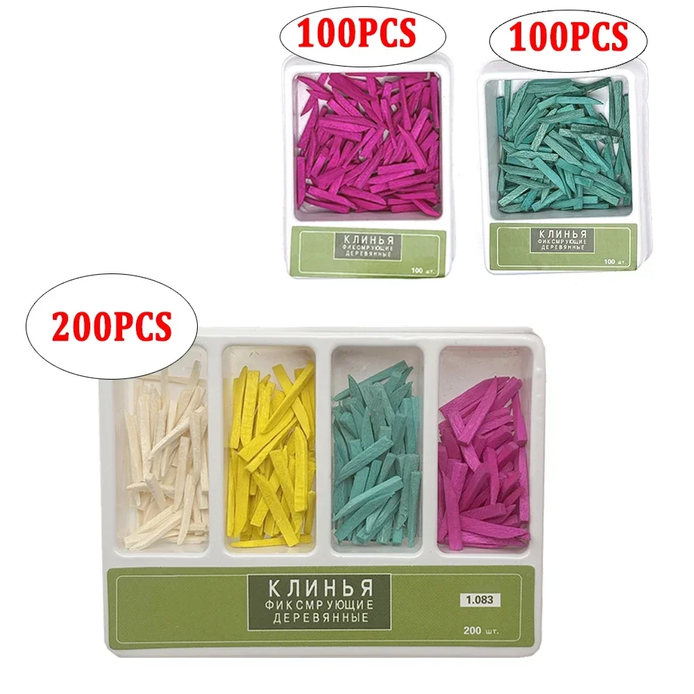 100/200Pcs Dental Wooden Wedges Interdental Contoured Dental Wedges Nonexpansion with Water Maple Wooden Wedges Tooth Gap 1.083 - Image 2