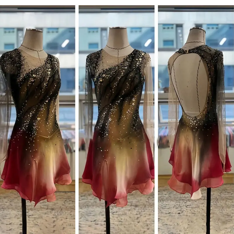 

Customized figure skating performance dress for grading examination, Kosten