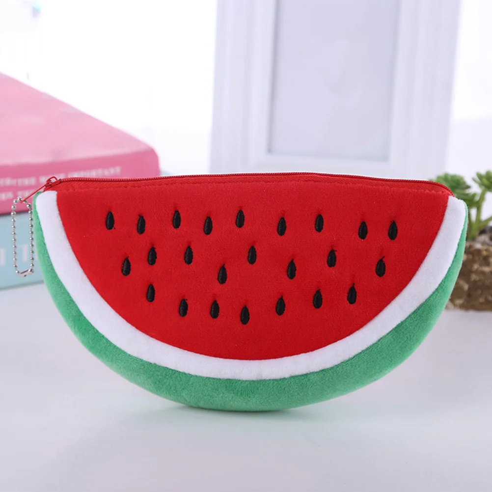 3Pcs Fruit Coin Purse Small Wallet for Women Cartoon Style Change Holder Portable Mini Purse Lipstick Storage Gift