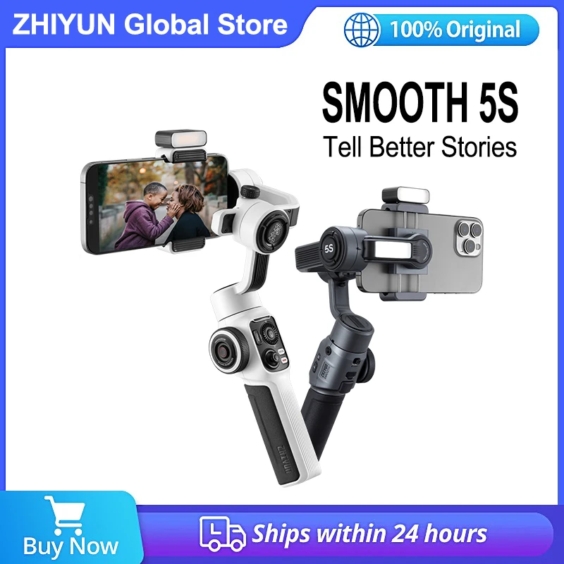 Zhiyun Smooth 5S handheld cardan 3 eixos estabilizador para smartphone xiaomi huawei samsung iphone 14 pro max 13 12