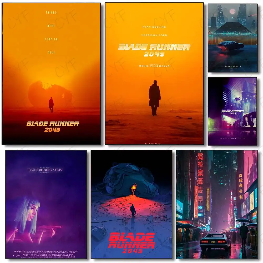 

B-Blade R-Runner 2049 Movie Poster Waterproof Vintage Movie Posters High Quality Wall Art Print For Room Decor Gift