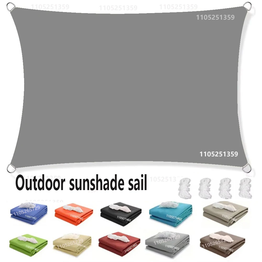 Vela de sombra para exteriores, sombrilla de poliéster impermeable y resistente a los rayos UV, sombrilla para terrazas.