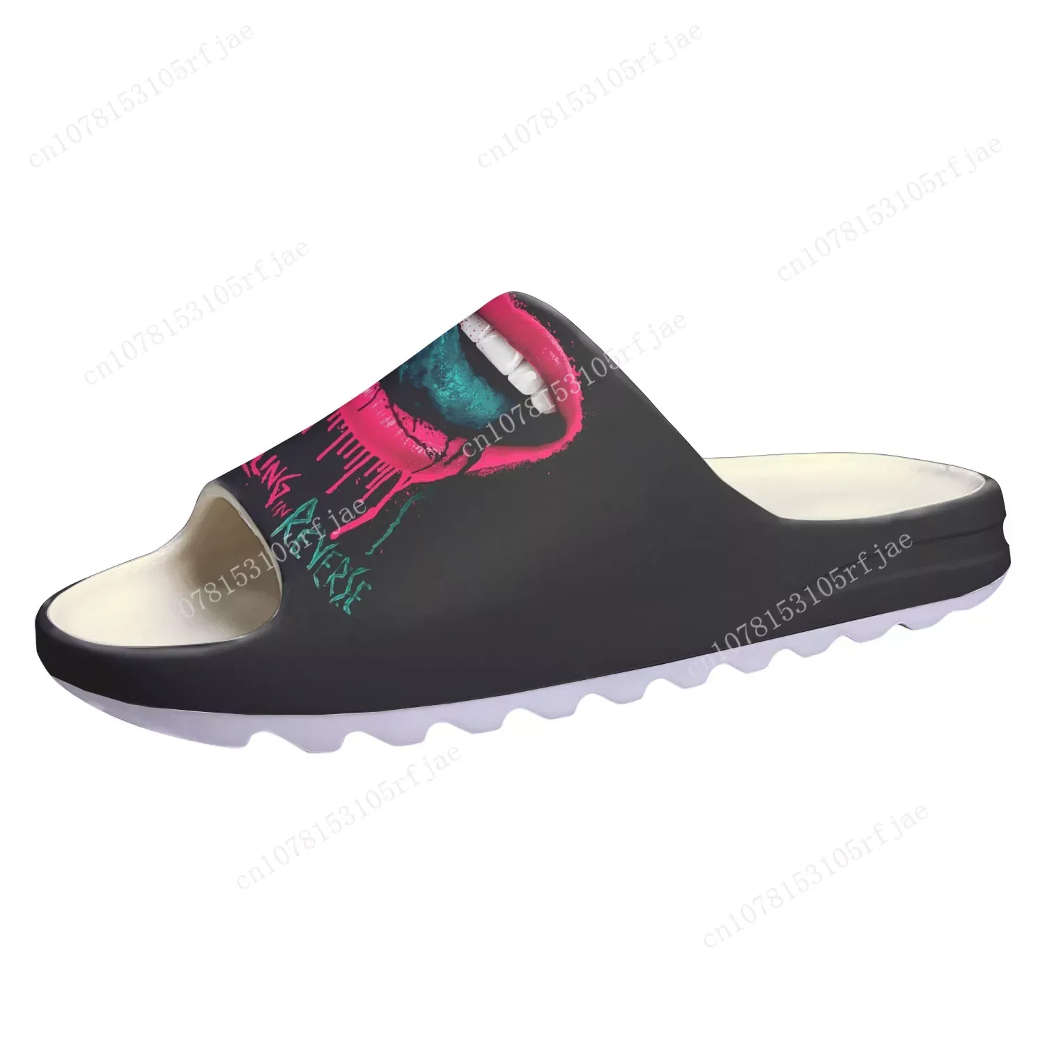 

Falling In Reverse Punk Rock Band Soft Sole Sllipers Home Clogs Water Shoes Mens Womens Teenager Beach Customize on Shit Sandals