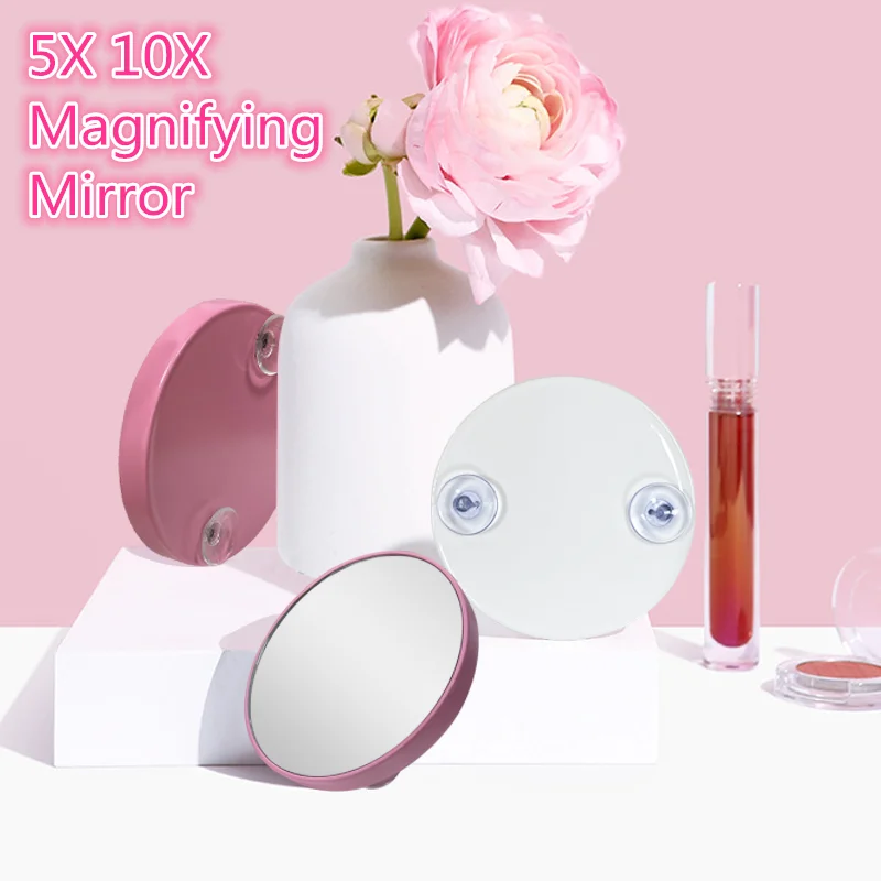 Makeup Mirror 5X 10X Magnifying Small Vanity Mirror For Face Care Cosmetic Beauty Mirrors with Suction Cup