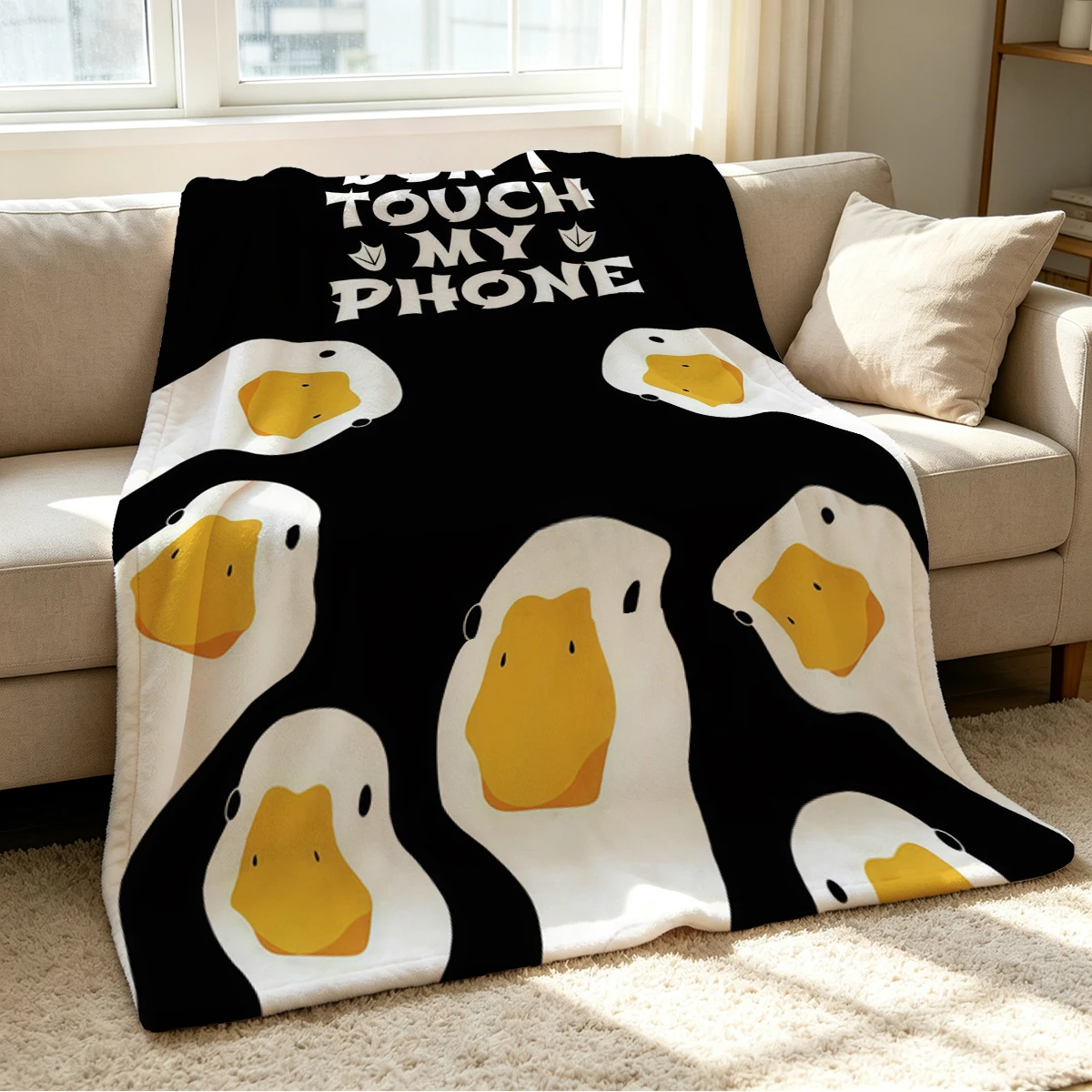 Guard Goose Blanket Soft Cozy Throw for Sofa Bed Festive Holiday Decor Gift for Kids and Adults,Lightweight and Warm