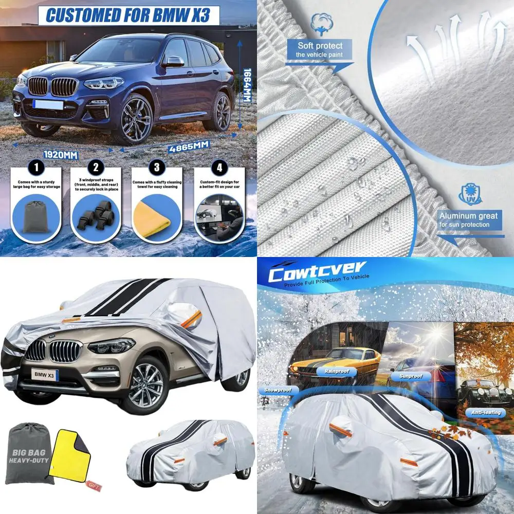 

Custom Tailored SUV Cover for BMW X3 (2007-2025) - All-Weather Protection Against Rain, Sun, Snow, and UV Rays