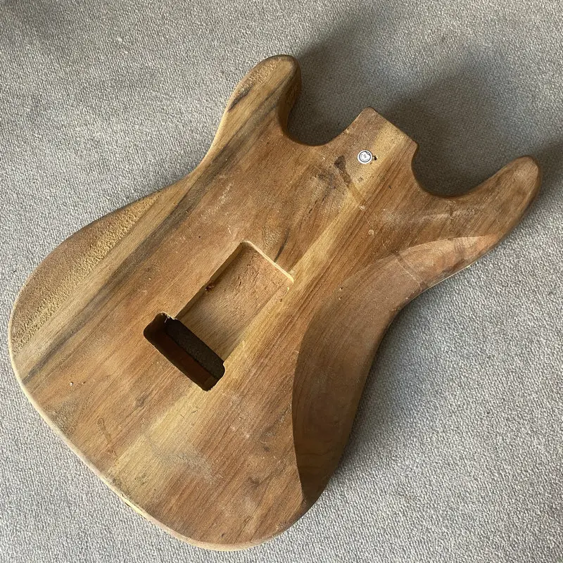 Cuerpo de guitarra eléctrica IB989, puente de trémolo sin pintura, pieza de bricolaje sin terminar, pedido personalizado, madera maciza Natural, 6 cuerdas, pastillas SSH