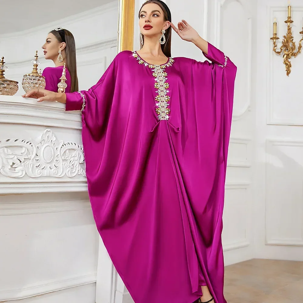 Eid Mubarak Abaya Dubai Turkey Islam Arabic Muslim Long Maxi Dress Kaftan Robe Evening Moroccan Dresses Abayas for Women Caftan