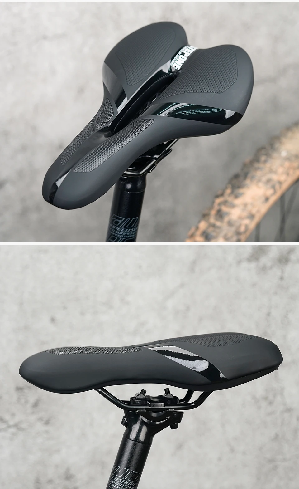 STEPONE Bike Saddle Mountain MTB Road Cycling Cushion Seat Exercise Soft Silicone Gel Shockproof Comfortable Hollow Saddle