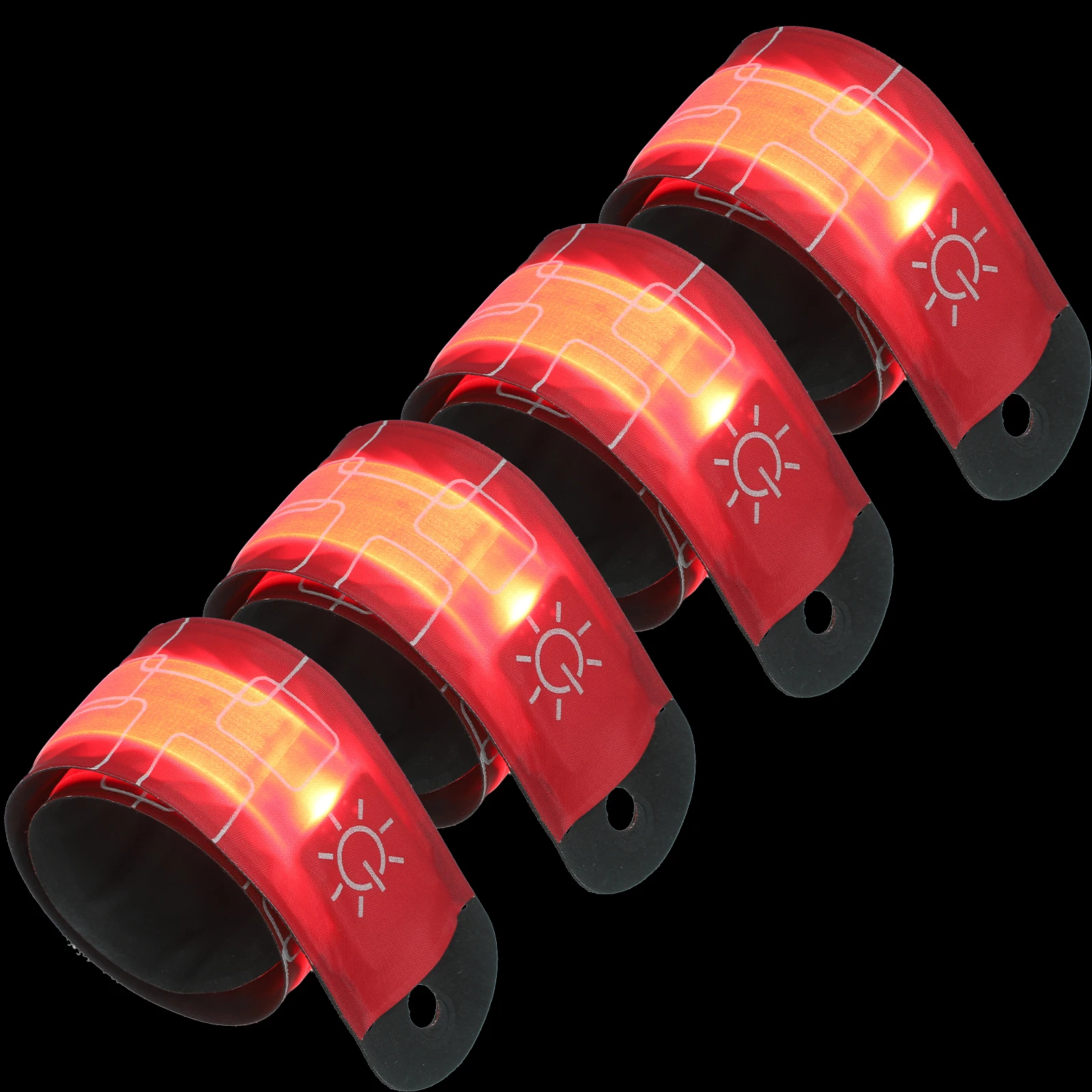 

4pcs Led Horse Ankle Bands Adjustable Leg Wraps Bright Illumination Night Visibility For Cycling Running Outdoor Riding Safety