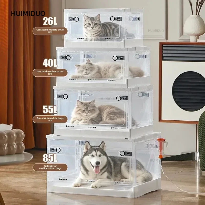 Pet Atomizer Oxygen Inhalation Box Cough Atomization Folding Breathable Cat Cage Special Oxygen Inhalation Box