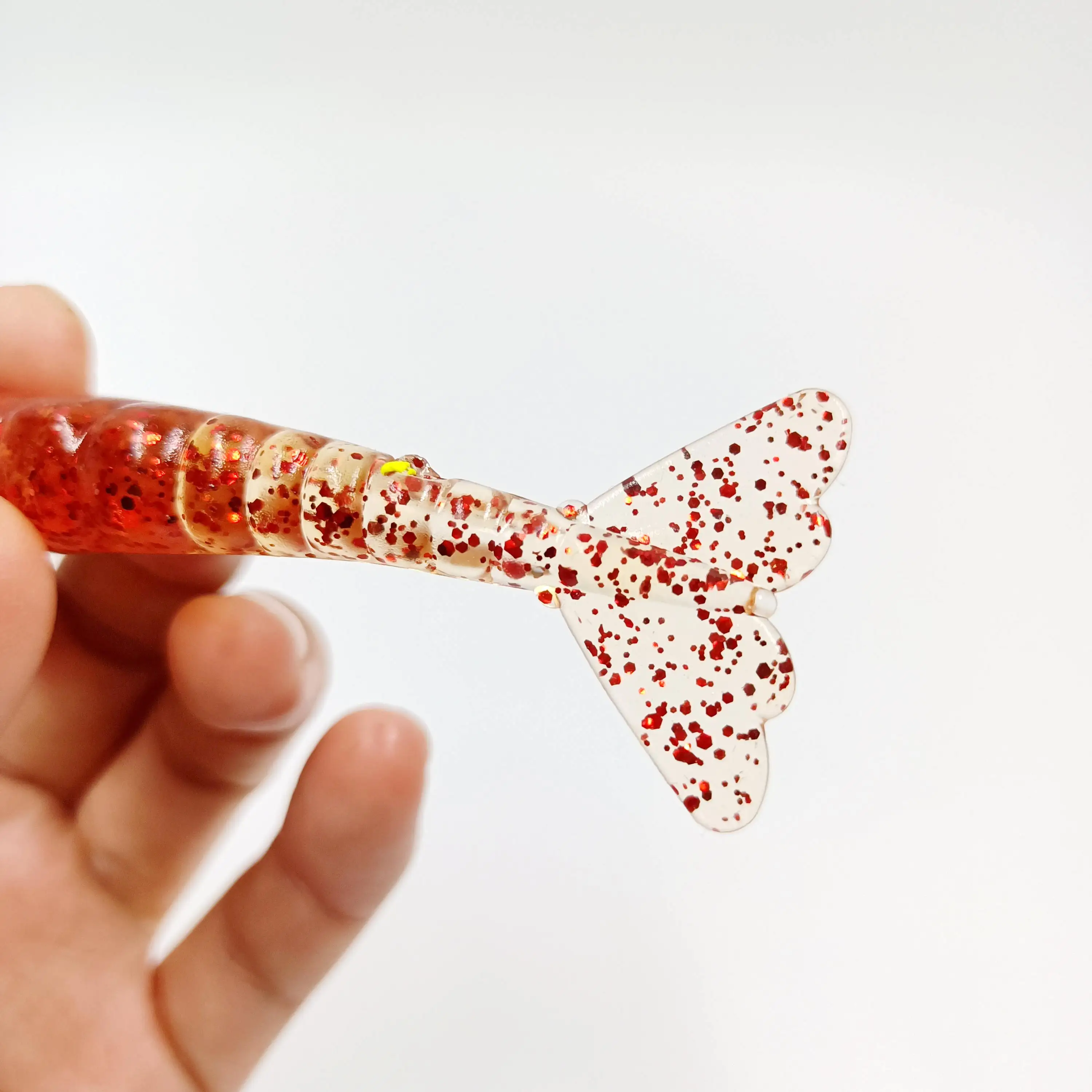 DUODUOYU 2PCS Neue Weiche Garnelen Angeln Locken 9,5 cm/6g 11,5 cm/10g Künstliche lebensechte Weiche Köder für Bass Hecht Forelle Angeln Pesca – Detail 9